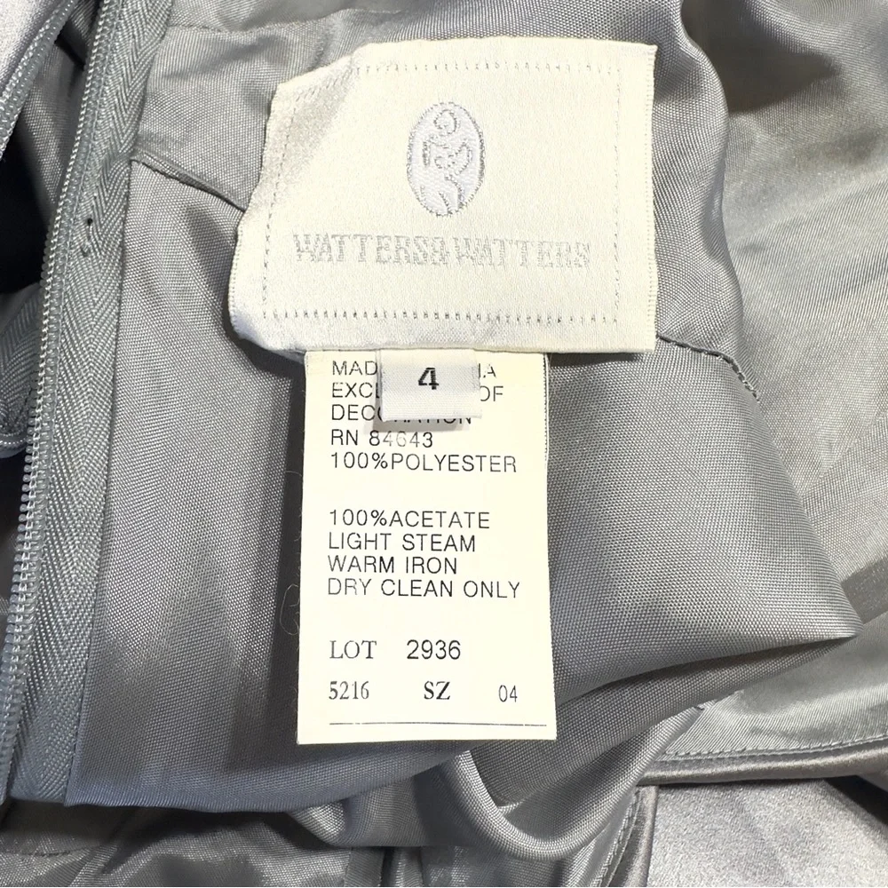 WATTERS & WATTERS DRESS SIZE 4 FORMAL WEAR GENTLY USED - Picture 9 of 9